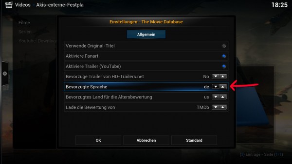 kodi_inhalt_festlegen_einstellungen_sprache_raspberry