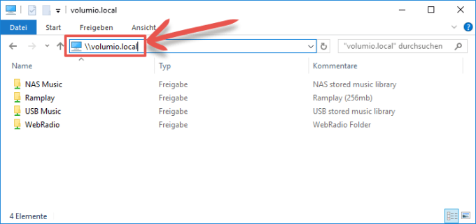 volumio_netzwerkfreigabe